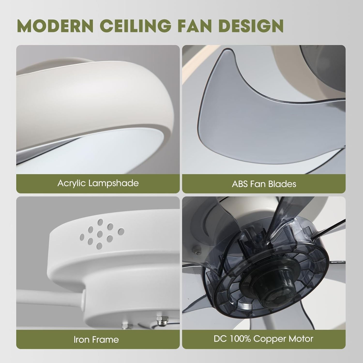 Ventilador de techo moderno
